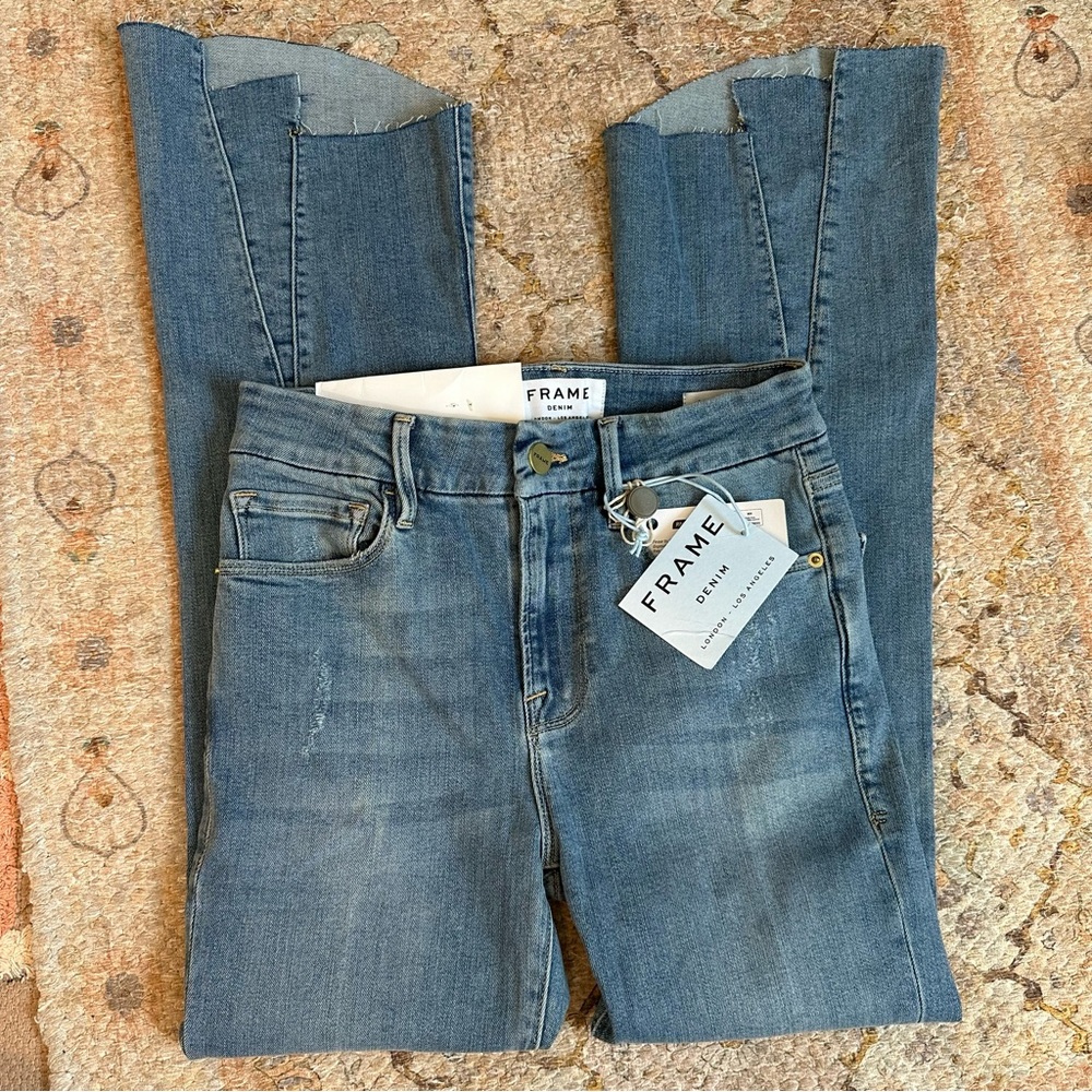 NWT Frame Jeans Le Crop Mini Boot in Fox Style